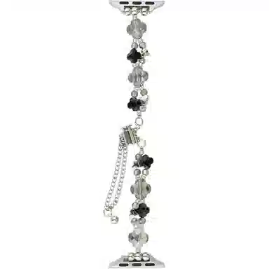 伦本 苹果适用 手表表带 金属 串珠材质 小香爱心链女款