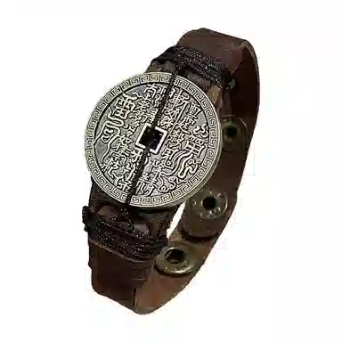 既白南兮 十年人间 山鬼花钱本命年铁三角十年之约道系青年国风新中式文创#好运 合金 手环 男女同款情侣款