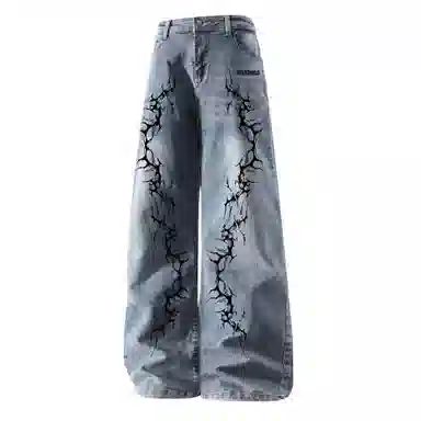 MADONA Vintage Lightning Logo Jeans