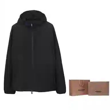 Burberry Hooded Zip Jacket Black