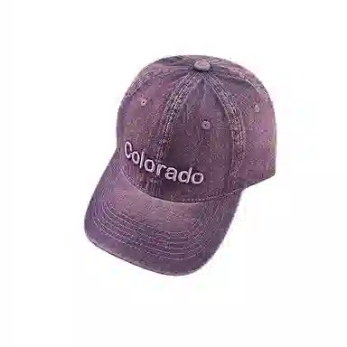 艾佳微 日系水洗立体字母时尚休闲百搭 牛仔布 鸭舌帽 男女同款情侣款