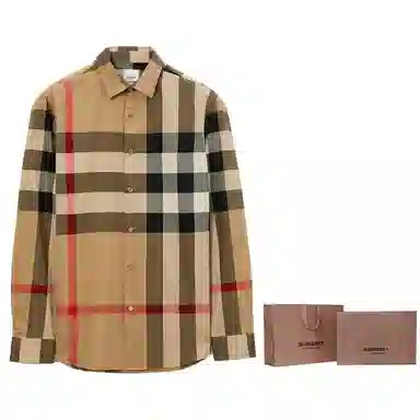 Burberry Check Shirt Beige