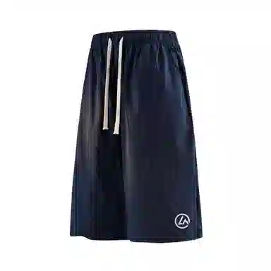 兰缪 美式日系户外复古透气舒适日常运动高街简约基础款设计印花百搭通勤山系宽松清爽潮流柔软垂感直筒纯色系带休闲短裤 男女同款