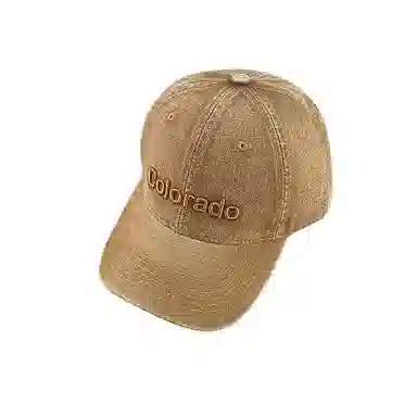 艾佳微 日系水洗立体字母时尚休闲百搭 牛仔布 鸭舌帽 男女同款情侣款