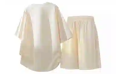 王者荣耀 标语款 美式高街拼接项链设计圆领短袖五分短裤两件套宽松舒适痞帅青春高颜值无性别潮流百搭时尚休闲运动套装 男女同款