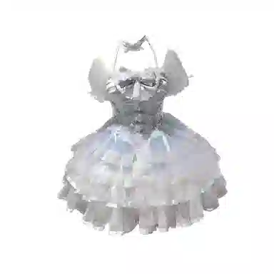 桴生 冰雪舞曲温柔纯欲小千金感芭蕾风约会生日短裙蓬蓬裙夏季公主清新小礼服萝莉装 女款