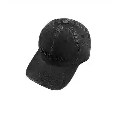 艾佳微 日系水洗立体字母时尚休闲百搭 牛仔布 鸭舌帽 男女同款情侣款