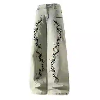 MADONA Vintage Lightning Logo Jeans