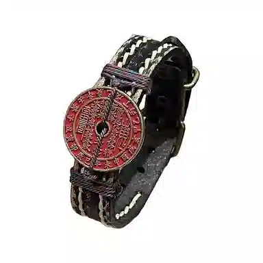 既白南兮 天干地支山鬼花钱本命年好运道系青年国风新中式文创 合金 手环 男女同款情侣款