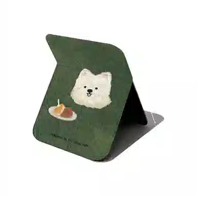 馨枕居 卡通狗镜子妆镜双面翻盖台式可立