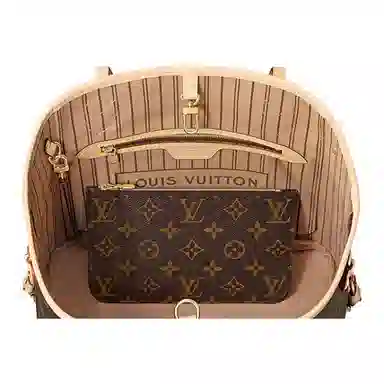 Louis Vuitton Neverfull PM Brown Pink Interior