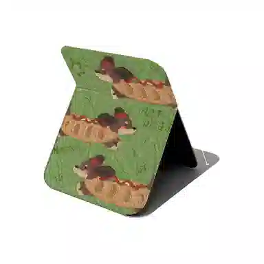 馨枕居 卡通狗镜子妆镜双面翻盖台式可立