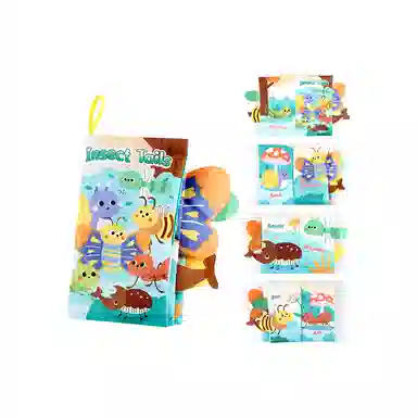 咕轹 带尾巴布书 纸撕不烂 早教益智玩具