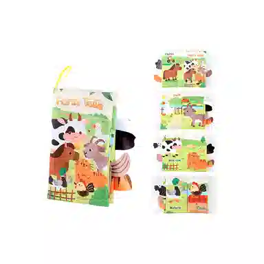 咕轹 带尾巴布书 纸撕不烂 早教益智玩具