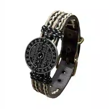 既白南兮 天干地支山鬼花钱本命年好运道系青年国风新中式文创 合金 手环 男女同款情侣款