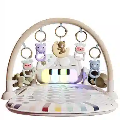 益米 宝宝脚踏钢琴健身架  满月学步车 早教益智玩具