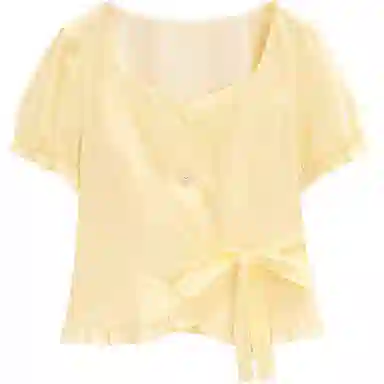 爱依服 纯色短袖通勤衬衫 女款