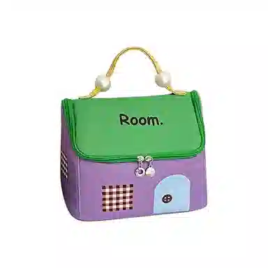 柚予颜 小房子化妆包防水大容量便携旅行收纳包袋时尚可爱手提分区洗漱包