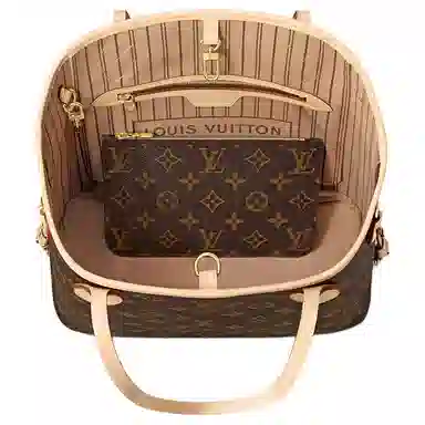 Louis Vuitton Neverfull PM Brown Pink Interior