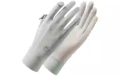 优幽兰 百搭时尚高级感防紫外线分指时尚个性防滑触屏户外骑车运动遮阳露指透气 锦纶 手套 女款