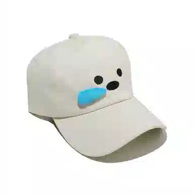 豹了个猫 可爱瞌睡小狗棒球帽遮阳辣妹显脸小 棉 鸭舌帽 男女同款情侣款