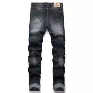 GOODHENLCE Ripped Patch Slim Jeans