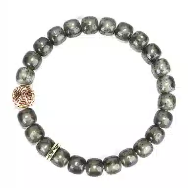 钰澜文玩 海南毛感料 糯冰-火纹旋珠搭配款文玩佛珠转运珠 星月菩提 手串 男女同款情侣款