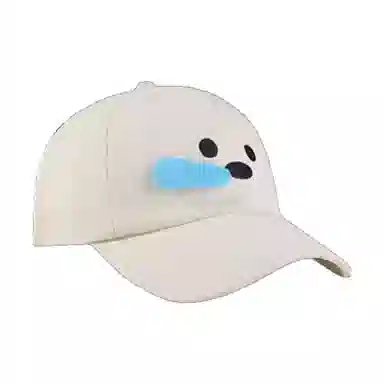 豹了个猫 可爱卡通立体鼻涕小狗户外 棉质 鸭舌帽 男女同款情侣款