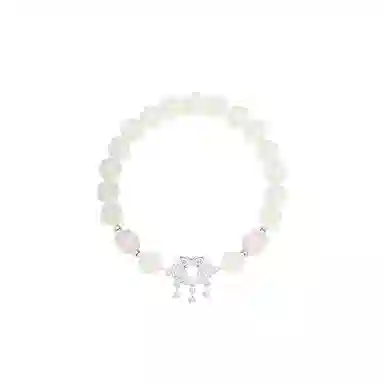 希遇 长命锁新中式平安锁一对 小众精致设计清冷感优雅气质转运珠好运 菩提根 手串 男女同款情侣款