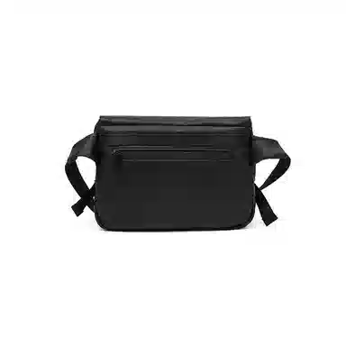 老人头 时尚潮流机能多功能通勤骑行 合成革 单肩斜挎包 男款 黑色