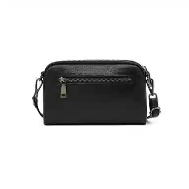 老人头 简约大气纯色优雅气质通勤百搭 头层牛皮 斜挎包 女款 黑色/红色