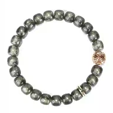 钰澜文玩 海南毛感料 糯冰-火纹旋珠搭配款文玩佛珠转运珠 星月菩提 手串 男女同款情侣款