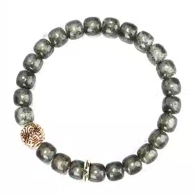 钰澜文玩 海南毛感料 糯冰-火纹旋珠搭配款文玩佛珠转运珠 星月菩提 手串 男女同款情侣款