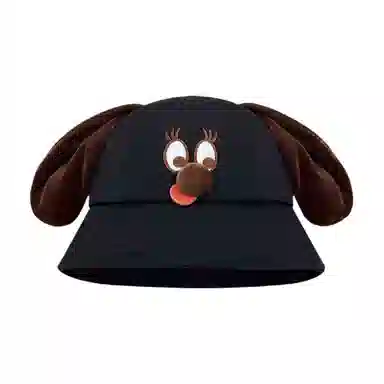 艾佳微 搞怪小狗时尚可爱防晒遮阳帽子 棉 渔夫帽 男女同款情侣款