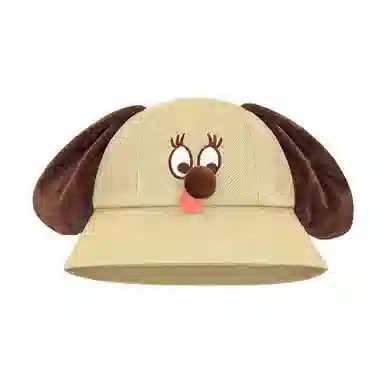 艾佳微 搞怪小狗时尚可爱防晒遮阳帽子 棉 渔夫帽 男女同款情侣款