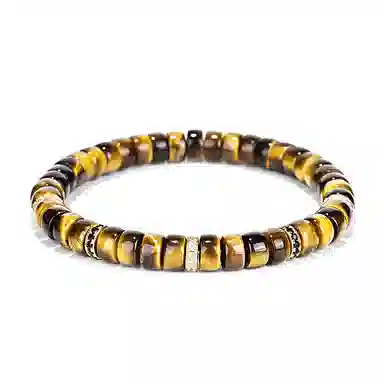 钰澜文玩 新中式简约时尚 虎眼石 玉石手串 男女同款情侣款