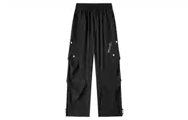 王者荣耀 美式薄款户外工装伞兵裤冰丝褶皱垂感宽松大码机能防皱风凉感速干透气旅行爬山超轻防泼水加肥加大休闲裤 男女同款