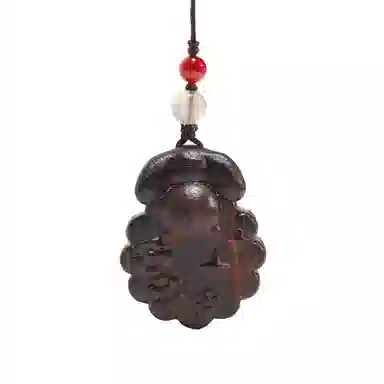 鶄鲤 国风小众原创双面精雕团圆兔 降真香 挂件 男女同款情侣款