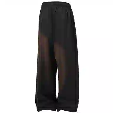 加菲猫家族 高街纯色品牌签名字母印花系带速干空调裤简约宽松显高百搭日常户外运动通勤垂感拖地街头休闲裤 男女同款