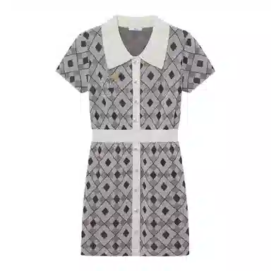 d'zzit Knit Short Sleeve Dress Deep Khaki