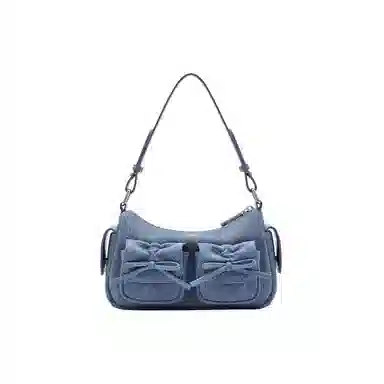 MUVA Denim Shoulder Bag Blue