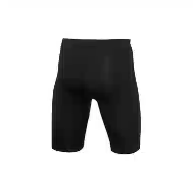 中国李宁 跑步系列 休闲简约纯色紧身速干舒适运动短裤 男款 黑色