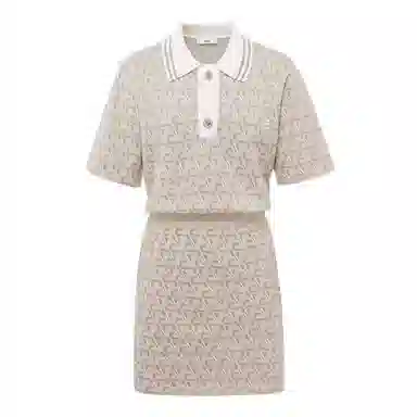 d'zzit Knit Short Sleeve Dress Deep Khaki
