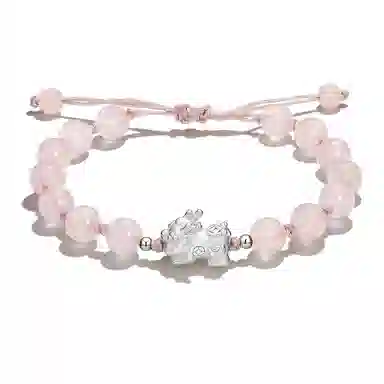 中国黄金 珍·尚银 吞金兽 招财貔貅招财珠串 轻奢小众本命年 新中式 琉璃 手串 男女同款情侣款 礼盒