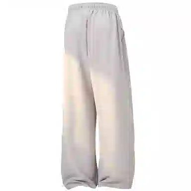 加菲猫家族 高街纯色品牌签名字母印花系带速干空调裤简约宽松显高百搭日常户外运动通勤垂感拖地街头休闲裤 男女同款