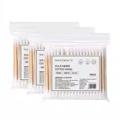 健美创研 双头棉签 掏耳朵清洁挖耳勺一次性卫生棉棒