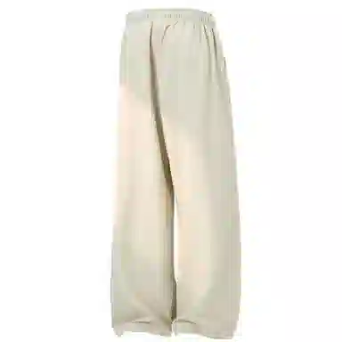 加菲猫家族 高街纯色品牌签名字母印花系带速干空调裤简约宽松显高百搭日常户外运动通勤垂感拖地街头休闲裤 男女同款