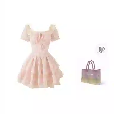 桴生 法式甜美风温柔碎花收腰蓬蓬公主蛋糕裙 高品质版型万针刺绣短袖连衣裙 女款