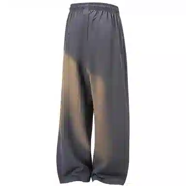 加菲猫家族 高街纯色品牌签名字母印花系带速干空调裤简约宽松显高百搭日常户外运动通勤垂感拖地街头休闲裤 男女同款