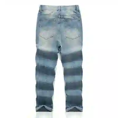 CHUAN QI BAO LUO Retro Loose Ice Silk Jeans